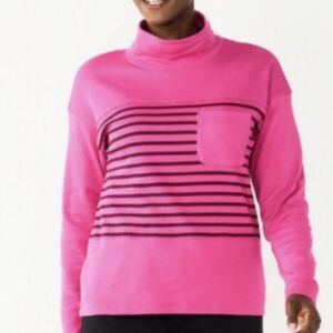 Croft & Barrow Mock Neck Long Sleeve Fleece Lined Sweater